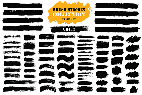Brush Strokes Bundle: PNG+Vector in Objects - product preview 3