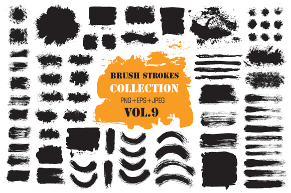 Brush Strokes Bundle: PNG+Vector in Objects - product preview 5