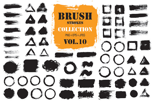 Brush Strokes Bundle: PNG+Vector in Objects - product preview 6