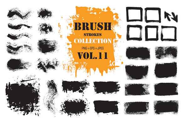 Brush Strokes Bundle: PNG+Vector in Objects - product preview 7