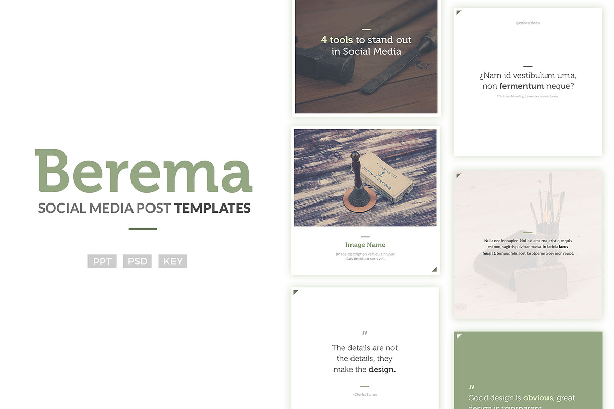Social Media Post Templates - Berema in Instagram Templates - product preview 8