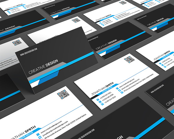 Modern Corporate Business Card SE334 in Business Card Templates - product preview 3