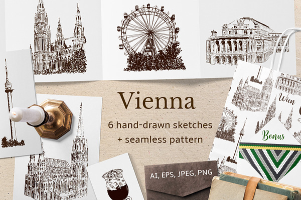 Set of Vienna sketches