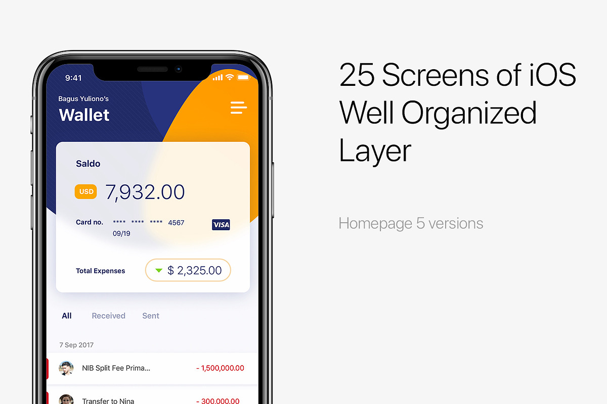 Finansi 25 iOS screen Financial App in UI Kits and Libraries - product preview 8