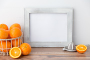 Citrus with White Frame Styled Mock