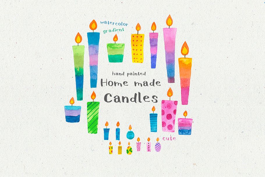 Gradient Candles illustration