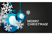 Christmas ball greeting card, New Year