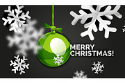 Christmas ball greeting card, New Year