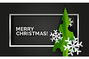 Christmas tree design New Year greeting card