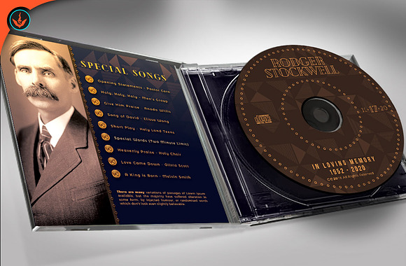 Art Deco Funeral CD DVD Artwork in Templates - product preview 1