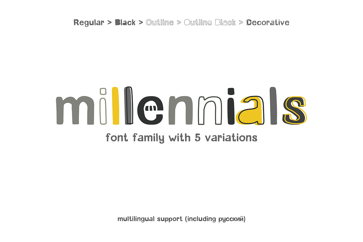 Millennials Font Family in Display Fonts - product preview 8