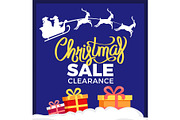 Christmas Sale Clearance Card Vector Illustration