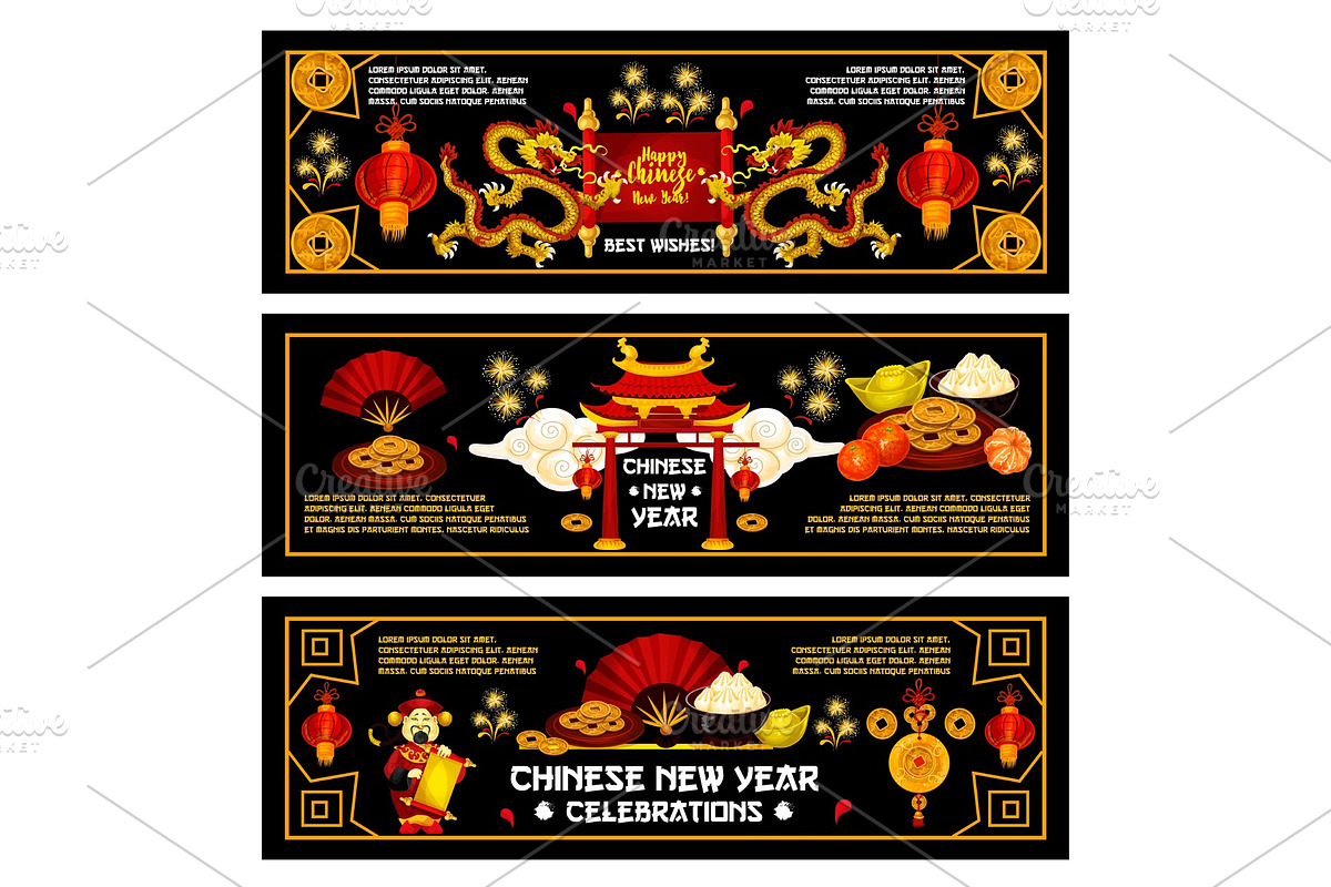 Chinese New Year or Spring Festival holiday banner in Illustrations - product preview 8