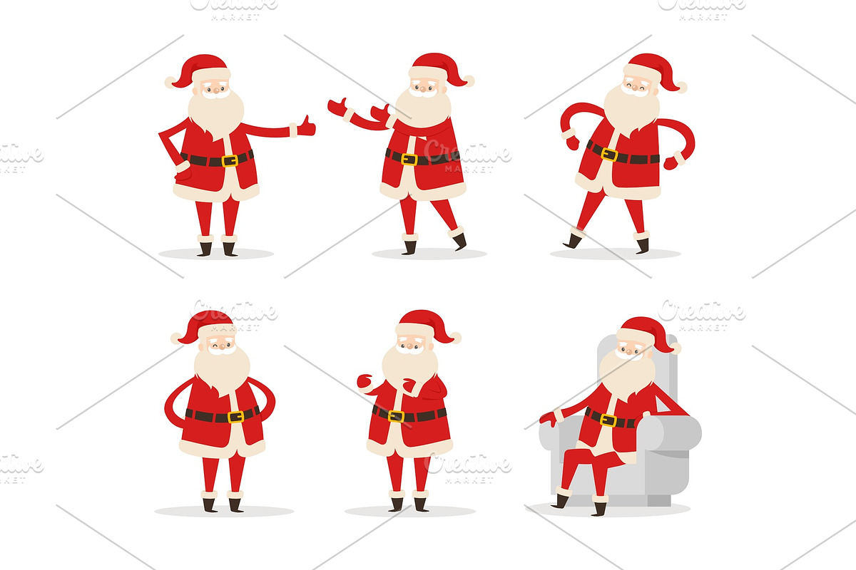 Santa Collection of Icons Vector Illustration in Objects - product preview 8