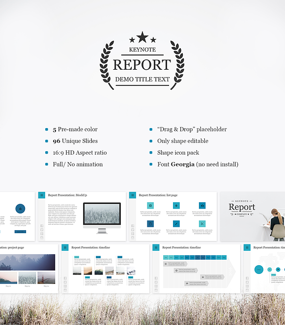 Report Keynote Template in Keynote Templates - product preview 1