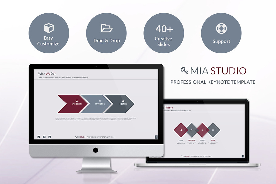 Mia Keynote Presentation Template in Keynote Templates - product preview 8