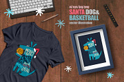 Santa Dog&Basketball