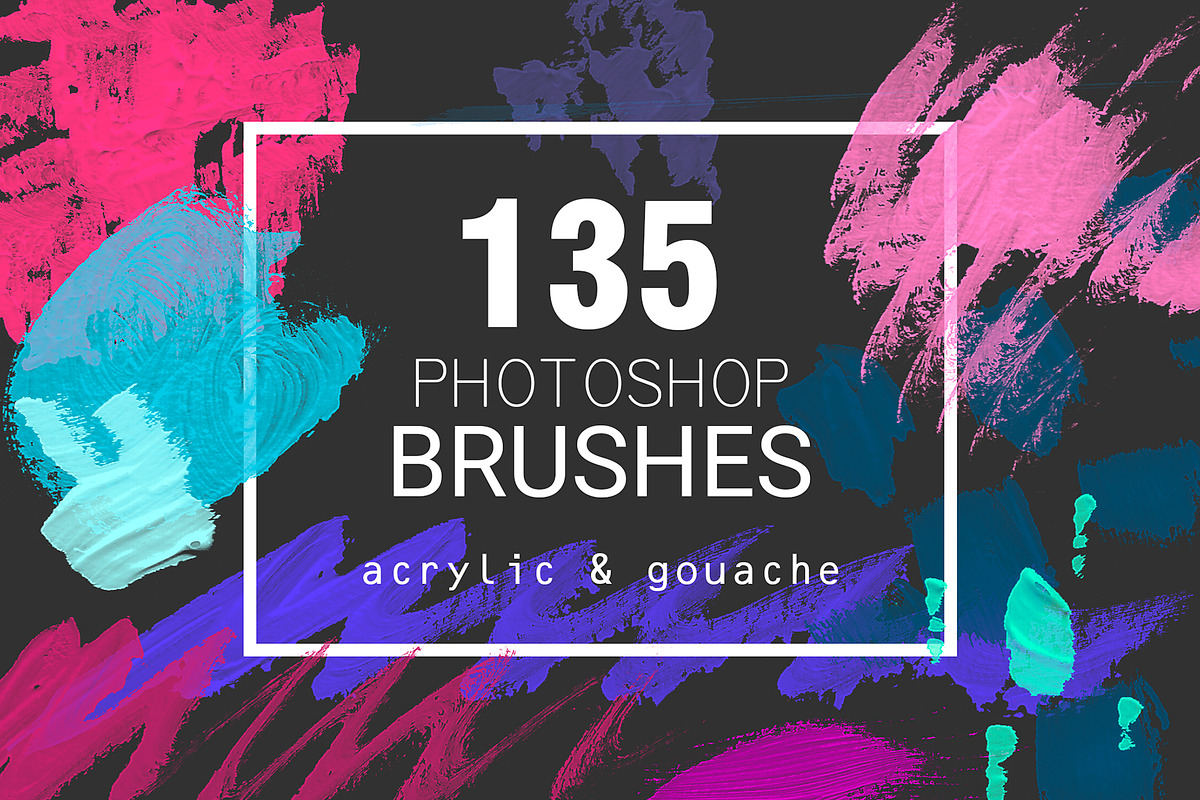 Acrylic&Gouache - 135 PS brushes in Photoshop Brushes - product preview 8
