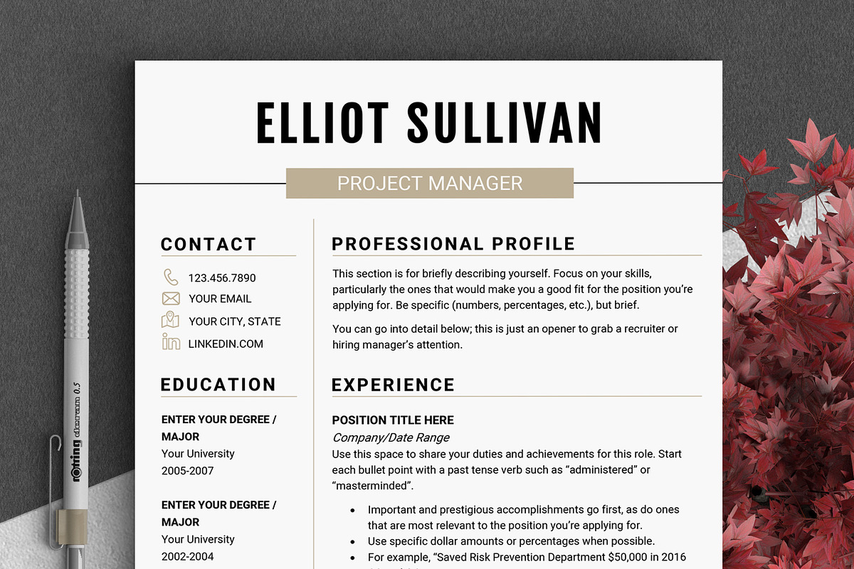 RESUME Design CV Template (MS Word) in Resume Templates - product preview 8