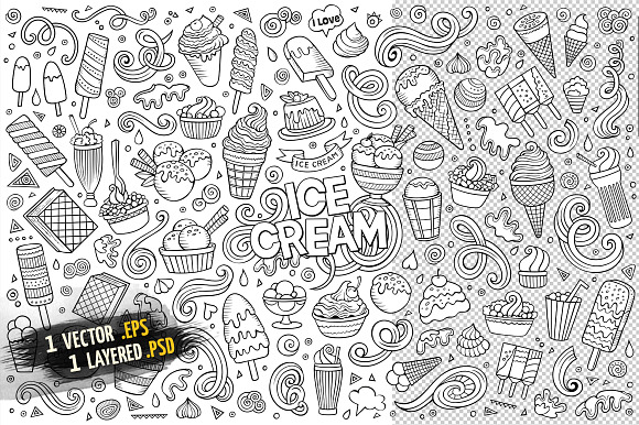 Ice Cream Objects & Elements Set in Objects - product preview 2