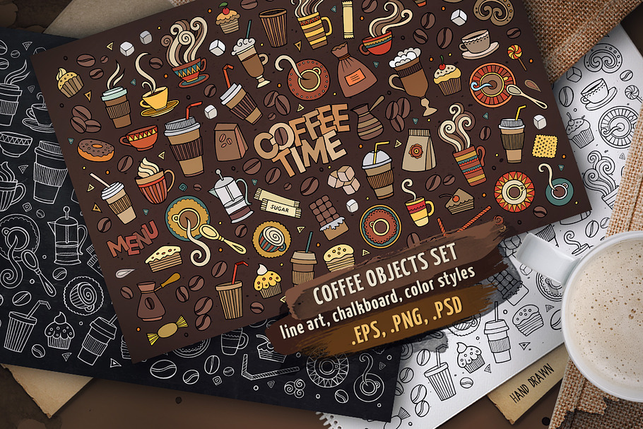 Coffee Objects & Elements Set in Objects - product preview 8