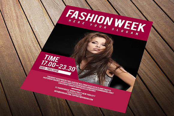 Fashion Week Flyer in Flyer Templates - product preview 1