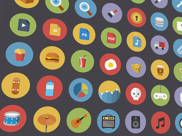 Flatties Vol 2 - flat style icon set in Cool Icons - product preview 2