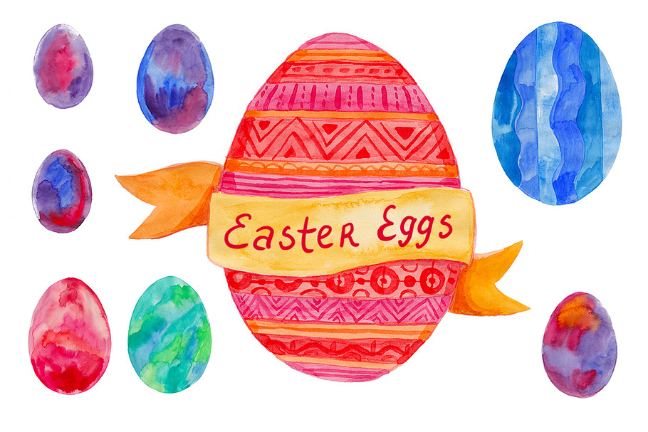 Easter Egg watercolor set