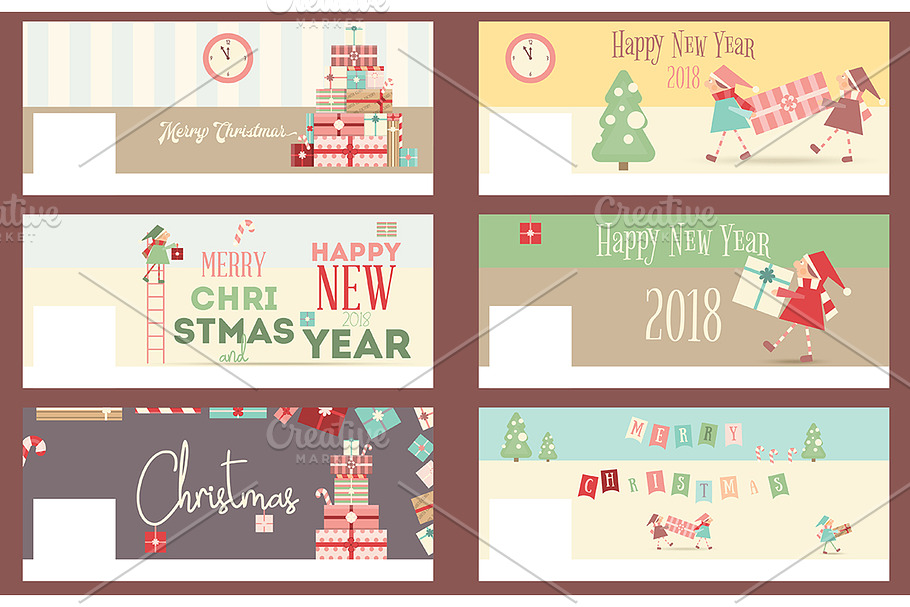 Merry Christmas Banners in Illustrations - product preview 8