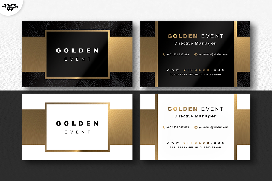 GOLD BLACK & WHITE Business Card in Business Card Templates - product preview 8