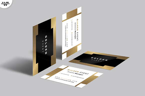GOLD BLACK & WHITE Business Card in Business Card Templates - product preview 3