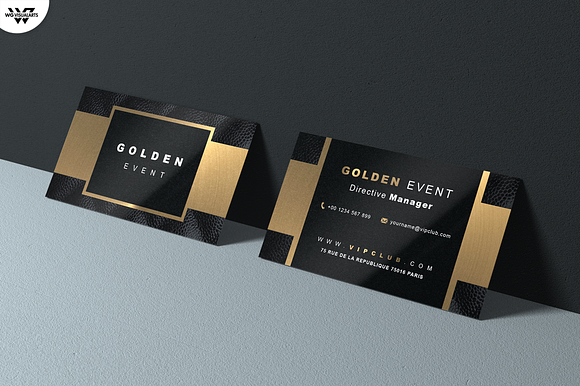 GOLD BLACK & WHITE Business Card in Business Card Templates - product preview 4