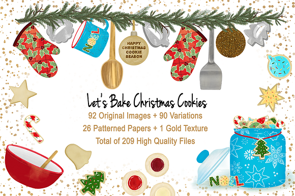Christmas Cookies & Holiday Clip Art in Graphics - product preview 1