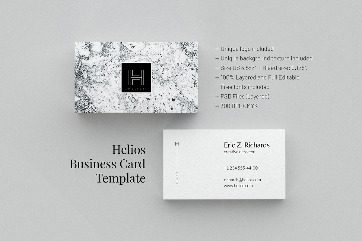 Helios. Business Card Template in Business Card Templates - product preview 8