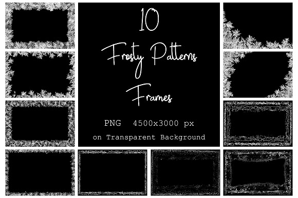 35 PNG Frosty Pattern Overlays in Textures - product preview 10