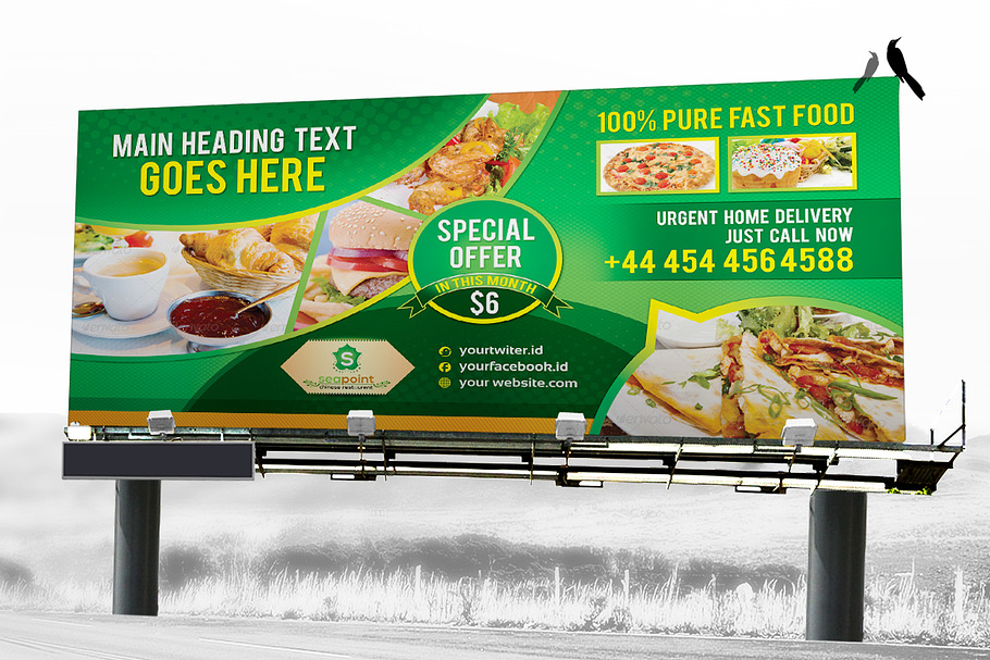 Fast Food Billboard Template