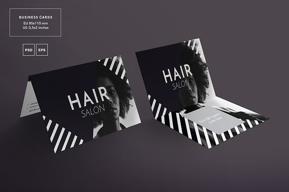 Business Cards | Hair Salon in Business Card Templates - product preview 2
