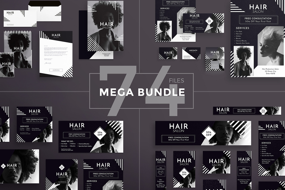 Mega Bundle | Hair Salon in Templates - product preview 8