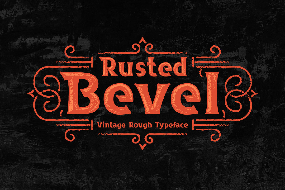 Rusted Bevel Typeface in Display Fonts - product preview 8