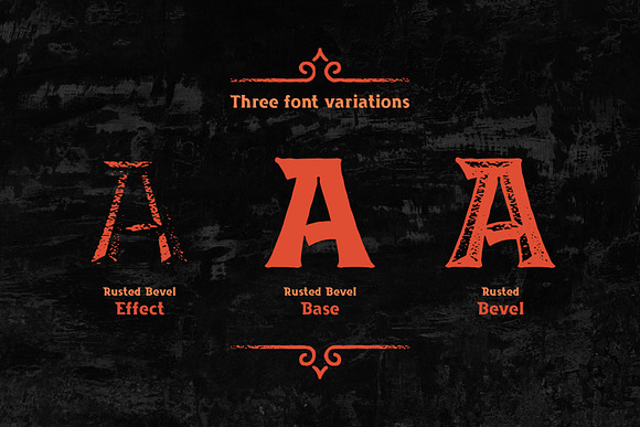 Rusted Bevel Typeface in Display Fonts - product preview 1