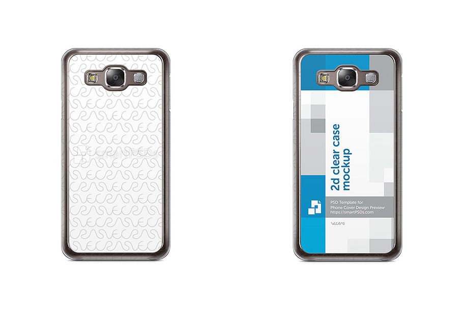 Galaxy E7 2d Clear Mobile Case in Product Mockups - product preview 8