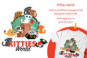 Kitties World Illustration Clipart