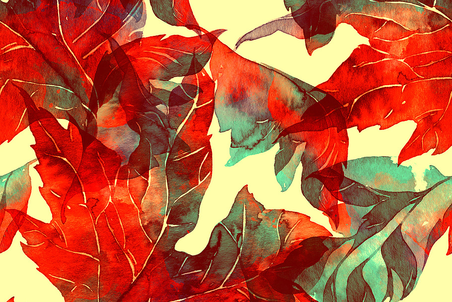 fantastic leaves seamless | JPEG in Patterns - product preview 8