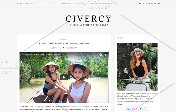 Civercy - Elegant WordPress Theme in WordPress Blog Themes - product preview 1