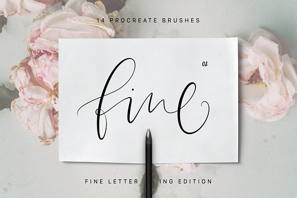 Procreate Fine Calligraphy Brushes in Photoshop Brushes - product preview 22