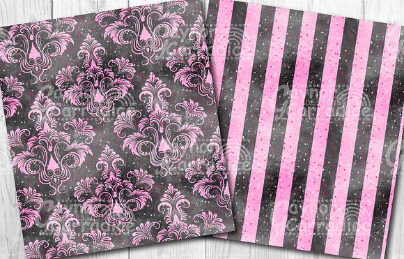 valentine digital paper set in Patterns - product preview 2