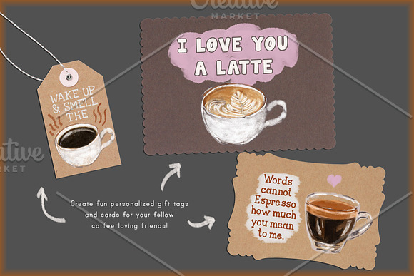 Coffee Drinks and Desserts Clip Art in Illustrations - product preview 2