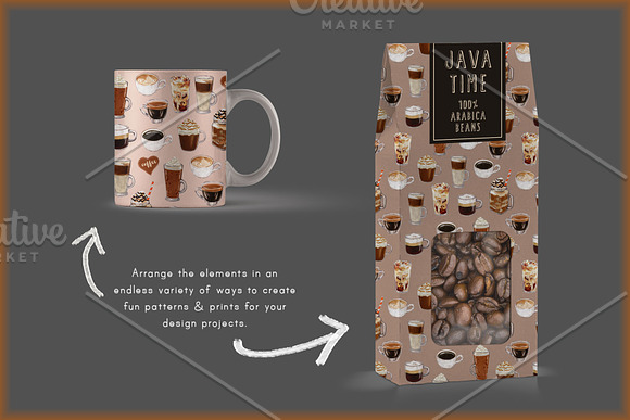 Coffee Drinks and Desserts Clip Art in Illustrations - product preview 3