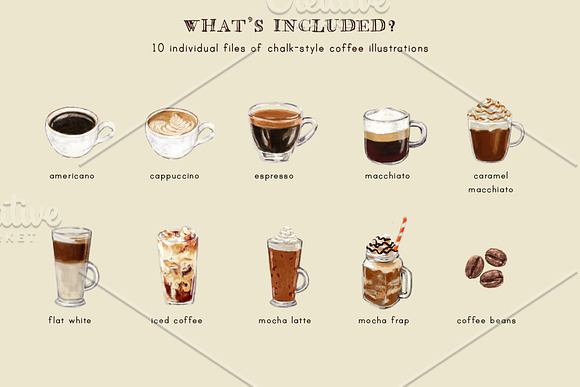 Coffee Drinks and Desserts Clip Art in Illustrations - product preview 5