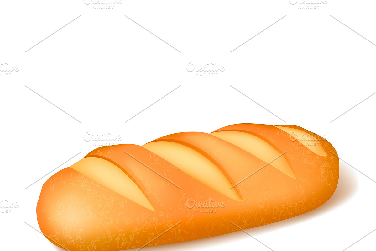 Realistic Bread Isolated Image in Illustrations - product preview 8